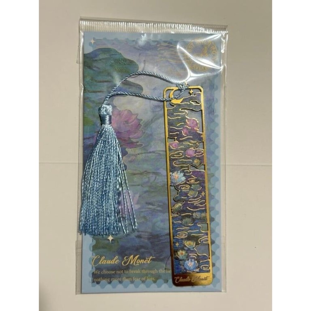 Claude Monet art inspired metal bookmark